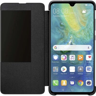 Coque folio noire pour Huawei Mate 20 - Publicité Coque folio noire pour Huawei Mate 20 - Publicité