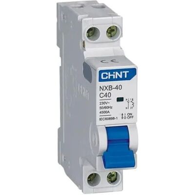 Disjoncteur Chint NXB-40/C32 1P+N 32A - Type Magnéto Thermique - Publicité Disjoncteur Chint NXB-40/C32 1P+N 32A - Type Magnéto Thermique - Publicité