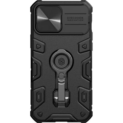 NILLKIN CamShield Armor Pro Telefooncasus - Zwart/groen - Militair magnetisch draadloos ringhoesje NILLKIN CamShield Armor Pro Telefooncasus - Zwart/groen - Militair magnetisch draadloos ringhoesje