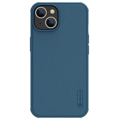Coque en cuir Nillkin pour iPhone 14 Plus - Bleu Coque en cuir Nillkin pour iPhone 14 Plus - Bleu
