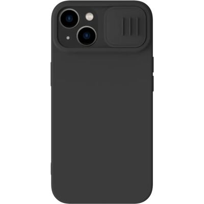 Nillkin iPhone 15 Plus Silikonhülle mit Kameraschutz - Schwarz Nillkin iPhone 15 Plus Silikonhülle mit Kameraschutz - Schwarz