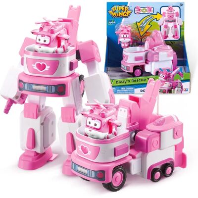 Super Wings Dizzy Véhicule Transformant - Camion de Secours - 18cm - Publicité Super Wings Dizzy Véhicule Transformant - Camion de Secours - 18cm - Publicité
