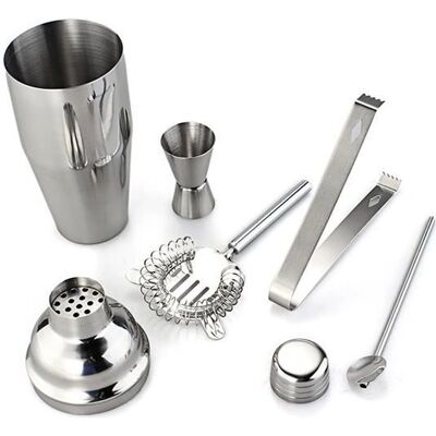 Generic - 5pc Bar Set - Acier inoxydable - Barware Set - Publicité Generic - 5pc Bar Set - Acier inoxydable - Barware Set - Publicité