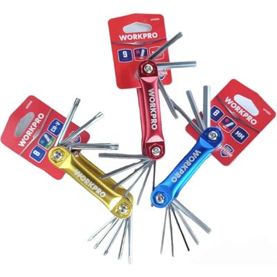 Pro Workpro Clés Allen Pliables en Chrome Vanadium - Outils - Publicité Pro Workpro Clés Allen Pliables en Chrome Vanadium - Outils - Publicité