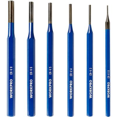 Workpro Set di 6 Punte in Acciaio Blu - Utensili Workpro Set di 6 Punte in Acciaio Blu - Utensili