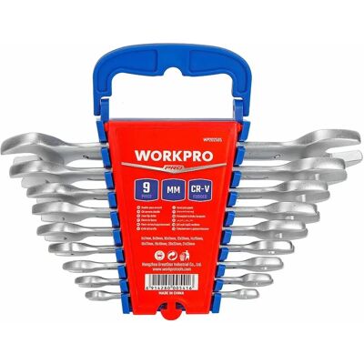 Workpro 9-tlg. Satz Maulschlüssel - Set von offenen Maulschlüsseln Workpro 9-tlg. Satz Maulschlüssel - Set von offenen Maulschlüsseln