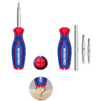 WorkPro 6-in-1 Schroevendraaier Set - Duurzame Tips & Ergonomisch Handvat WorkPro 6-in-1 Schroevendraaier Set - Duurzame Tips & Ergonomisch Handvat