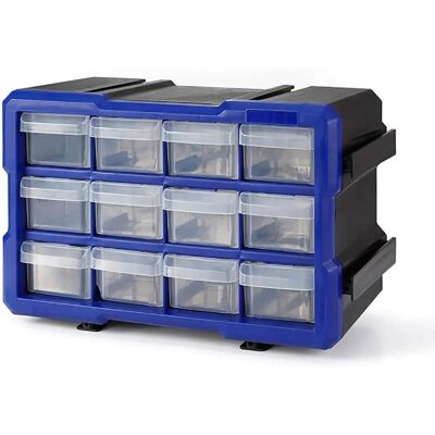 Workpro Cassettiera Trasparente 12 Cassetti Impilabile Workpro Cassettiera Trasparente 12 Cassetti Impilabile