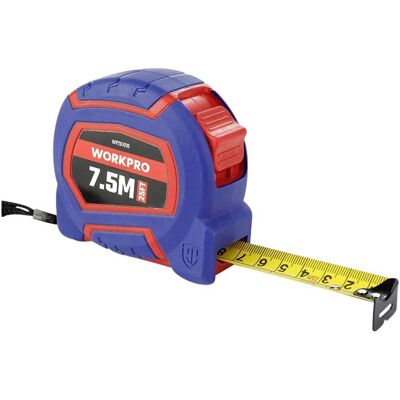 Workpro Maßband - 7,5m, Blau, Nylon, Freigabe - Maßband Workpro Maßband - 7,5m, Blau, Nylon, Freigabe - Maßband