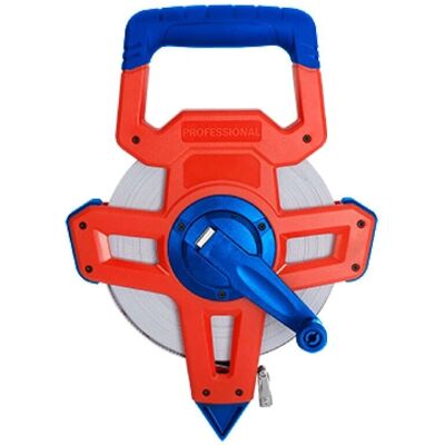 Workpro - Cinta métrica de fibra de vidrio 100 m con mango ergonómico Workpro - Cinta métrica de fibra de vidrio 100 m con mango ergonómico