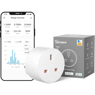 SONOFF S60 Wi-Fi Smart Plug - Type G UK SONOFF S60 Wi-Fi Smart Plug - Type G UK