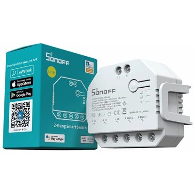 Interruttore Wi-Fi intelligente Sonoff Dual R3 Lite - Controllo bidirezionale Interruttore Wi-Fi intelligente Sonoff Dual R3 Lite - Controllo bidirezionale