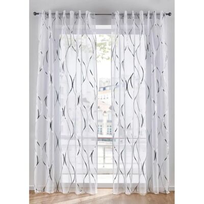 bonprix - Transparent - Silberfolienmuster - 1-pack - Vorhänge bonprix - Transparent - Silberfolienmuster - 1-pack - Vorhänge