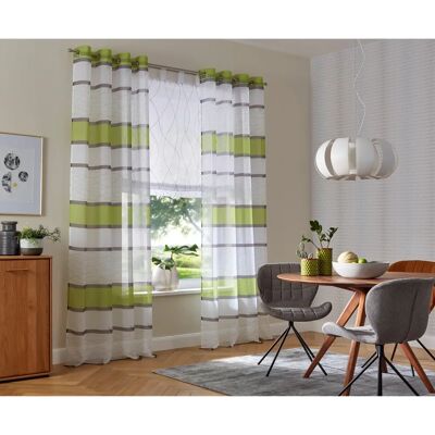 MY HOME Jay Grüner Voile-Vorhang-Set - Fensterdekoration MY HOME Jay Grüner Voile-Vorhang-Set - Fensterdekoration