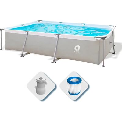 Avenli Piscine Rectangulaire 300x207x65cm - Durable, Facile à monter - Publicité Avenli Piscine Rectangulaire 300x207x65cm - Durable, Facile à monter - Publicité