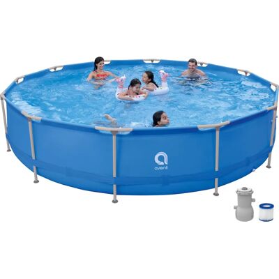 Avenli Stahlpool 420x84cm - Rund Stahlrahmenpool mit Filterpumpe Avenli Stahlpool 420x84cm - Rund Stahlrahmenpool mit Filterpumpe