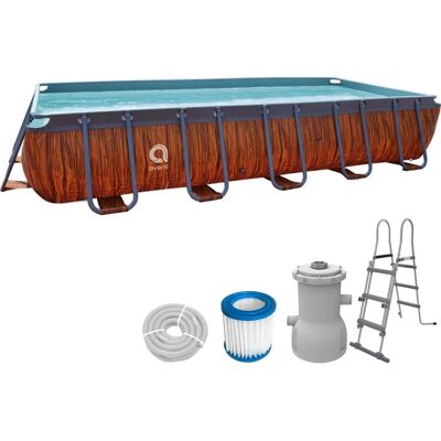 Avenli Stahlrechteckiger Pool 400x200x99cm - Poolset mit Pumpe Avenli Stahlrechteckiger Pool 400x200x99cm - Poolset mit Pumpe