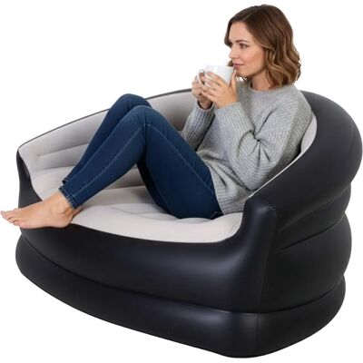 Avenli - Luftsofa 138x87x71 - grau-schwarz - Inflatable Sofa Avenli - Luftsofa 138x87x71 - grau-schwarz - Inflatable Sofa