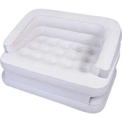 Canapé gonflable Avenli - 198x138x62 cm, Blanc-Gris, 4-en-1 - Canapé gonflable - Publicité Canapé gonflable Avenli - 198x138x62 cm, Blanc-Gris, 4-en-1 - Canapé gonflable - Publicité