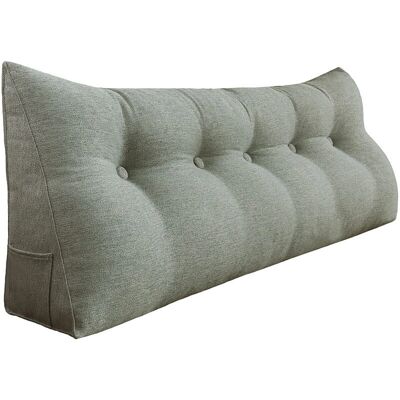 Coussin triangulaire ergonomique gris VERCART pour soutien dorsal - Publicité Coussin triangulaire ergonomique gris VERCART pour soutien dorsal - Publicité