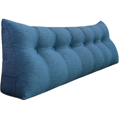 Grand coussin en forme de coin VERCART pour repos, lecture, tête de lit - Publicité Grand coussin en forme de coin VERCART pour repos, lecture, tête de lit - Publicité