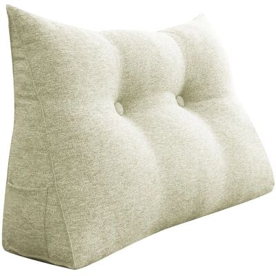 Coussin Triangulaire Ergonomique Blanc VERCART - Soutien pour lit & canapé - Publicité Coussin Triangulaire Ergonomique Blanc VERCART - Soutien pour lit & canapé - Publicité