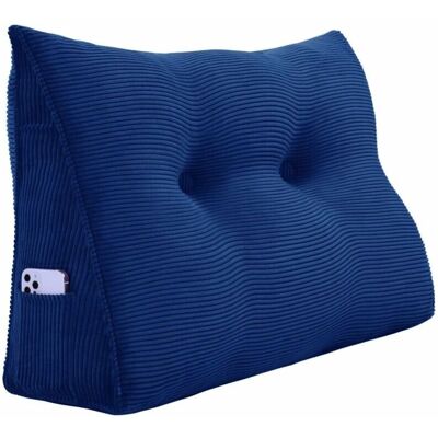 Cuscino Ergonomico VERCART in Lino 80x20x50cm Blu notte - Cuscino Cuscino Ergonomico VERCART in Lino 80x20x50cm Blu notte - Cuscino