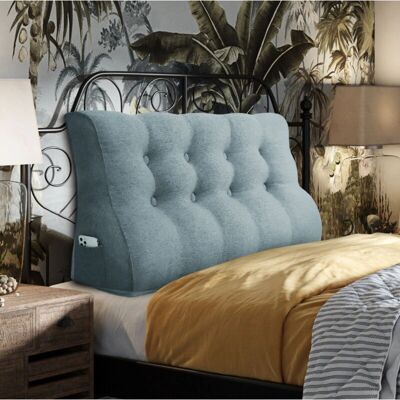 Cuscino in lino grigio VERCART 25 x 120 x 55 cm - Cuscino Cuscino in lino grigio VERCART 25 x 120 x 55 cm - Cuscino
