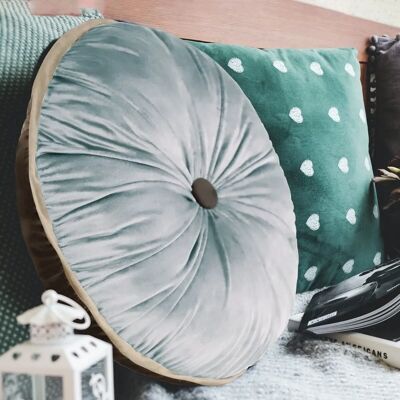 VERCART Coussin Rond en Velours Citrouille - Publicité VERCART Coussin Rond en Velours Citrouille - Publicité