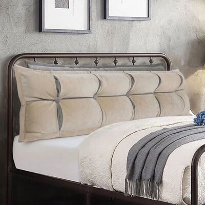 Coussin dorsal VERCART - 200 cm Beige gris - Support lombaire ergonomique pour canapé, lit, lecture - Publicité Coussin dorsal VERCART - 200 cm Beige gris - Support lombaire ergonomique pour canapé, lit, lecture - Publicité