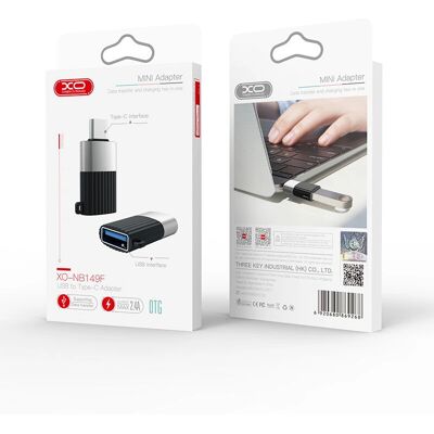 XO USB-C /Typ-C zu USB OTG-Adapter - Schwarz XO USB-C /Typ-C zu USB OTG-Adapter - Schwarz