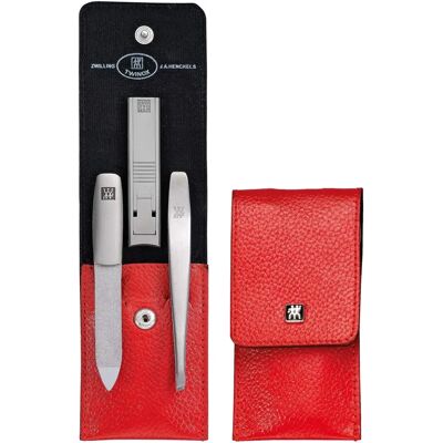 ZWILLING - 3-Piece - Étui en cuir rouge - Manicure Set - Publicité ZWILLING - 3-Piece - Étui en cuir rouge - Manicure Set - Publicité