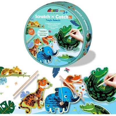 Avenir - Kratzbilder-Angelspiel Dschungeltiere - Spielzeug Avenir - Kratzbilder-Angelspiel Dschungeltiere - Spielzeug