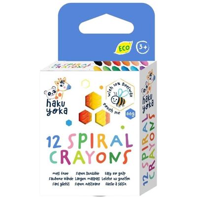 Haku Yoka: 12 Crayons de Couleur en Spirale - Art & Papeterie - Publicité Haku Yoka: 12 Crayons de Couleur en Spirale - Art & Papeterie - Publicité