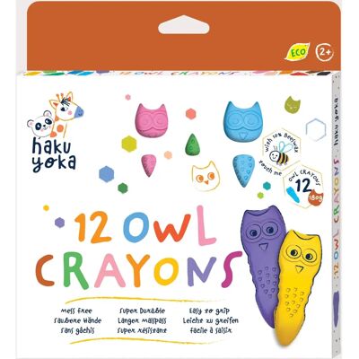 Crayones de Búho Haku Yoka - 12 Colores - Crayones Crayones de Búho Haku Yoka - 12 Colores - Crayones