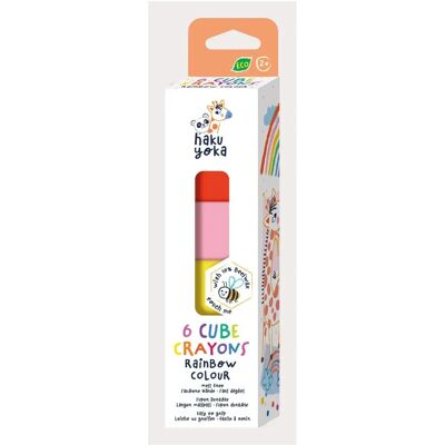 Haku Yoka Regenbogen-Würfel-Kreiden - 6 Stück Haku Yoka Regenbogen-Würfel-Kreiden - 6 Stück