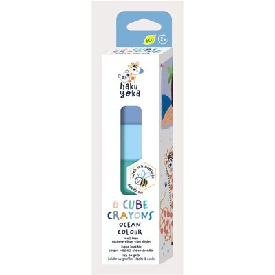 Haku Yoka 6 Cube Crayons - Ocean Colour - Craies en Cube - Publicité Haku Yoka 6 Cube Crayons - Ocean Colour - Craies en Cube - Publicité