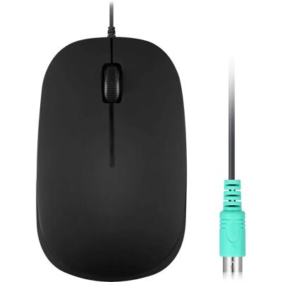 Perixx Perimice-201 - Mouse - Ottico - 3 Pulsanti - Cablato - PS/2 - Nero, Argento Perixx Perimice-201 - Mouse - Ottico - 3 Pulsanti - Cablato - PS/2 - Nero, Argento