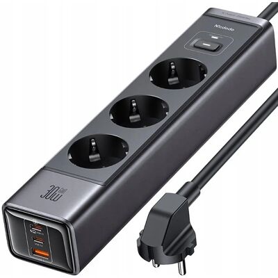 Enchufe Mcdodo CH-0620 - 30W, 6-en-1, USB-C, USB-A Enchufe Mcdodo CH-0620 - 30W, 6-en-1, USB-C, USB-A