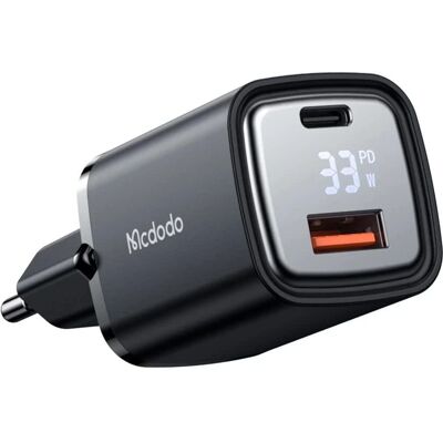 Mcdodo Nano Digital 33W Netzladegerät - Schnelles Laden, USB-C & USB-A Mcdodo Nano Digital 33W Netzladegerät - Schnelles Laden, USB-C & USB-A