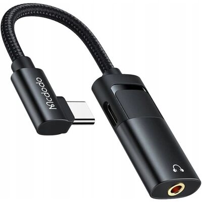 Mcdodo USB-C vers AUX mini jack 3,5mm + adaptateur USB-C - Audio & Charge - Publicité Mcdodo USB-C vers AUX mini jack 3,5mm + adaptateur USB-C - Audio & Charge - Publicité