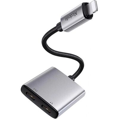 Mcdodo CA-5560 2-v-1 Lightning audio adaptér Mcdodo CA-5560 2-v-1 Lightning audio adaptér