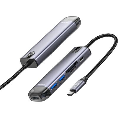 Mcdodo USB-C Hub - 10 Portů - Šedá Mcdodo USB-C Hub - 10 Portů - Šedá