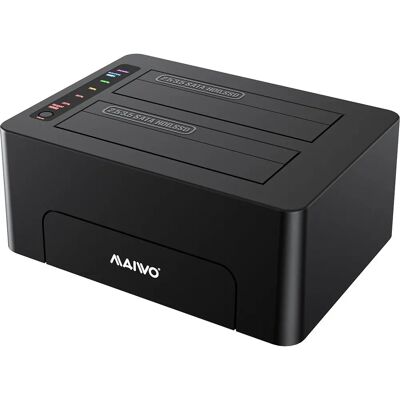 MAIWO - K3082 - 2x 2.5/3.5 SATA HDD - 14TB - Telakointiasema MAIWO - K3082 - 2x 2.5/3.5 SATA HDD - 14TB - Telakointiasema
