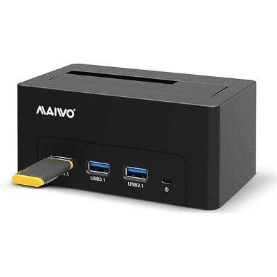 Maiwo K308H USB 3.1 SATA Telakointiasema - Tukee 14TB SSD HDD, 3-porttinen USB-hubi Maiwo K308H USB 3.1 SATA Telakointiasema - Tukee 14TB SSD HDD, 3-porttinen USB-hubi