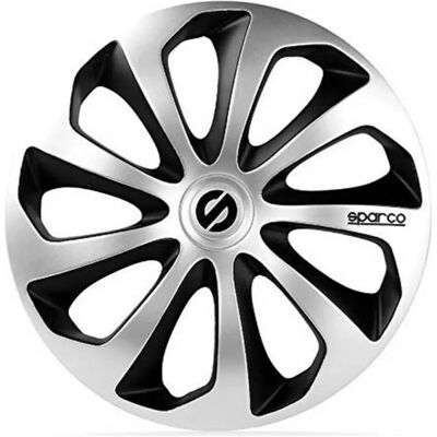 Cache-roue Sparco Sicilia CS5 Noir Argent 13" - Publicité Cache-roue Sparco Sicilia CS5 Noir Argent 13" - Publicité