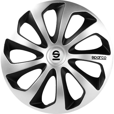Sparco SPC1573SVBK Schwarz Silber 15'' Radkappe - Felgencover Sparco SPC1573SVBK Schwarz Silber 15'' Radkappe - Felgencover