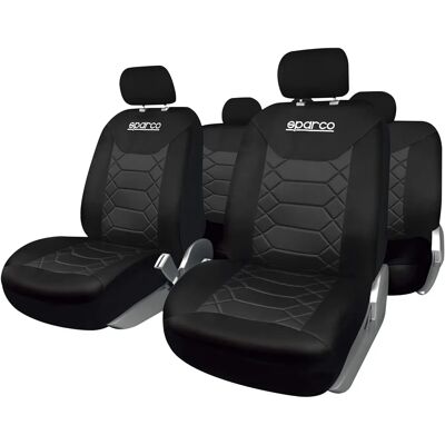 Sparco BK Universal Seat Cover Set - Car Seat Covers Sparco BK Universal Seat Cover Set - Car Seat Covers