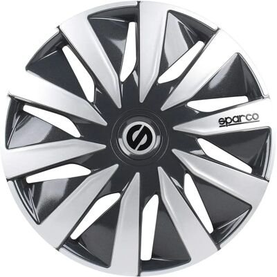 Sparco Lazio 13-Zoll Radzierblenden-Set - Grau / Silber Sparco Lazio 13-Zoll Radzierblenden-Set - Grau / Silber