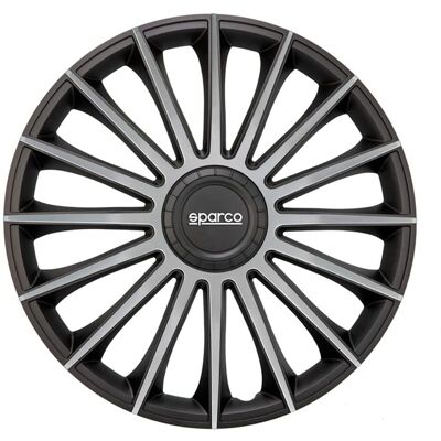 Sparco Torino 13-Inch Zilver/Zwart Velgcenterkap - Velgcenterkappen Sparco Torino 13-Inch Zilver/Zwart Velgcenterkap - Velgcenterkappen
